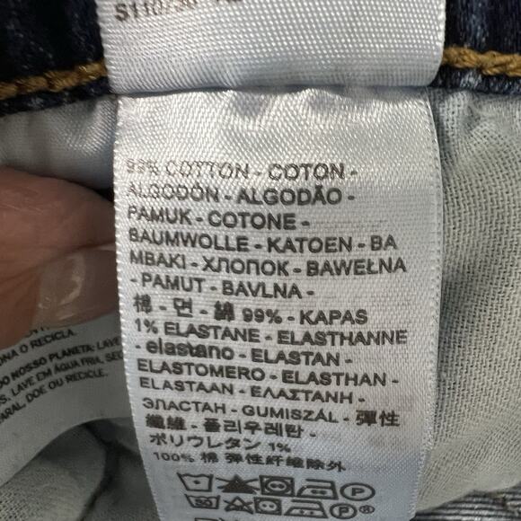 Levis 527 Jeans Mens 34x32 Blue Mid Rise Dark Wash Bootcut Denim Cowboy Western - Picture 7 of 12